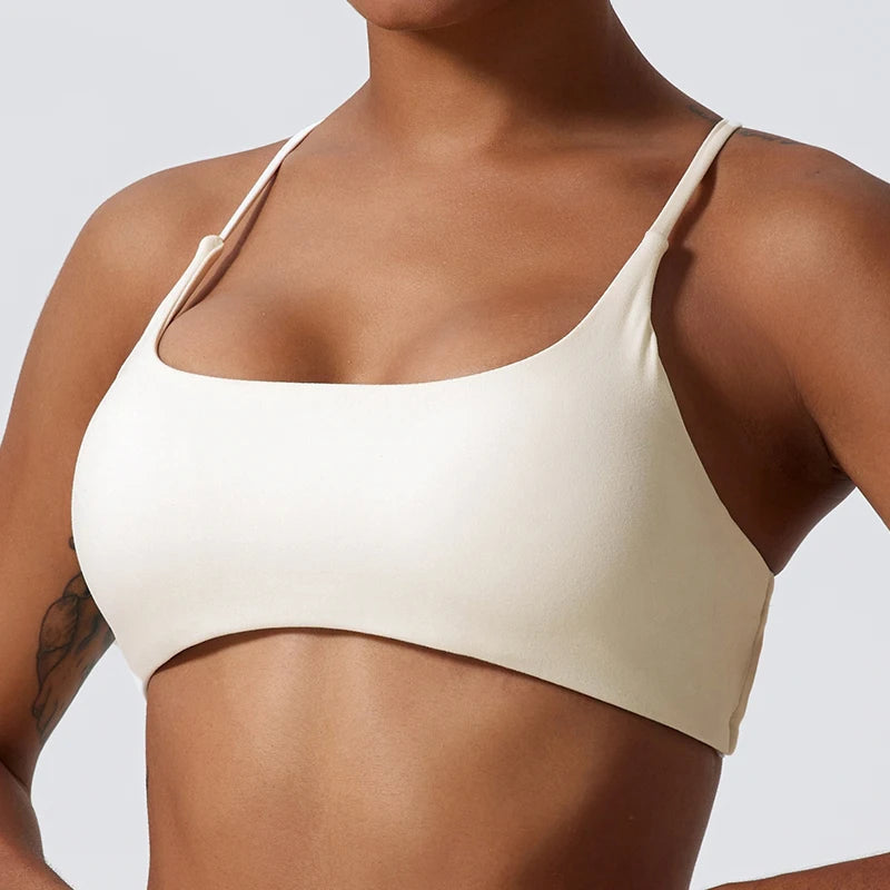 Super Soft Cross-Back Sports Bra – High-Quality Yoga & Workout Top